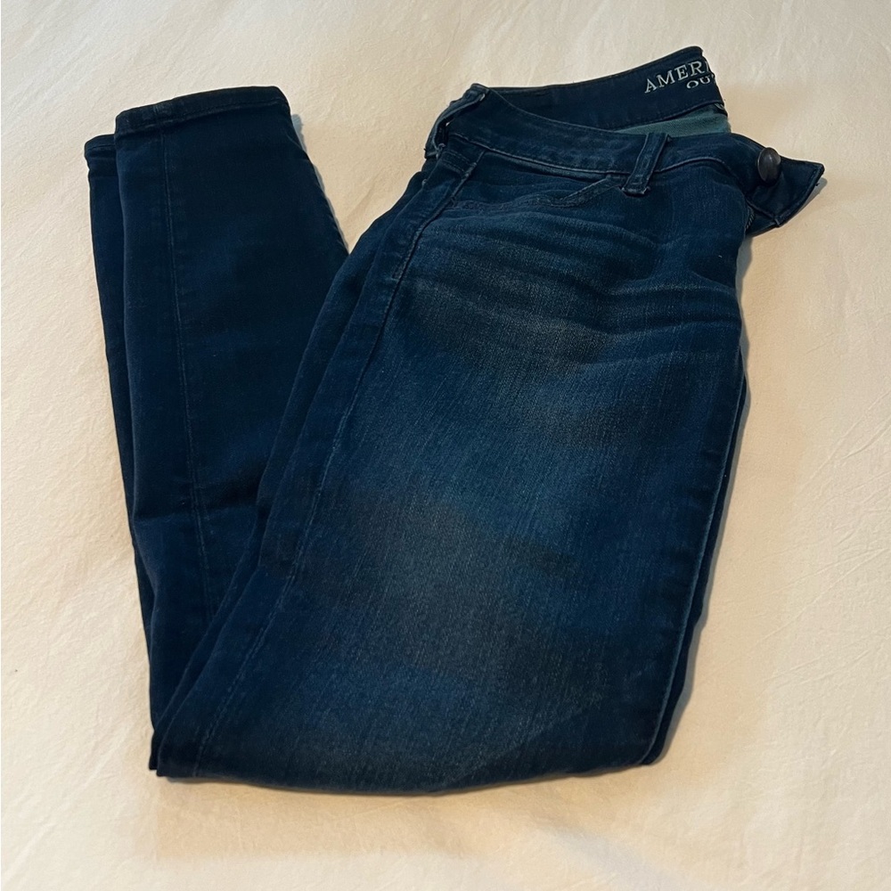 American Eagle super low Jegging, dark wash and super stretchy